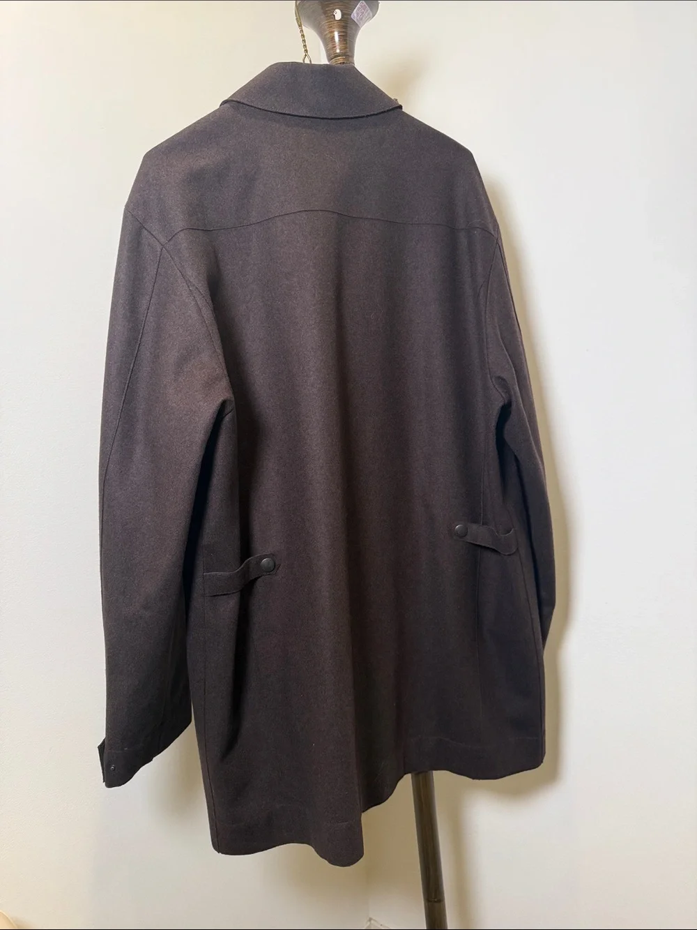 Vintage Marzotto Lab Men's Dark Brown Italian Wool & Cashmere Coat - Overcoat